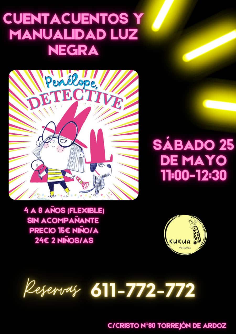 Cuentacuentos y manualidades luz negra Cuentacuentos y manualidades Kukua Pedagogía
